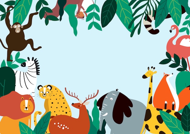 Free Vector animals theme template vector illustration