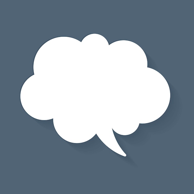 Free Vector announcement speech bubble vector icon, white flat design