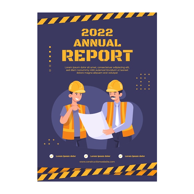 Annual report template for construction domain