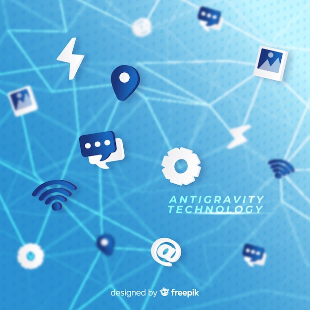 Free Vector antigravity technology with elements