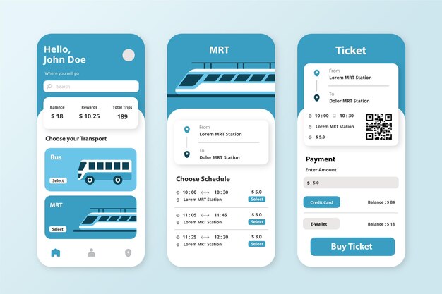 App for public transport template