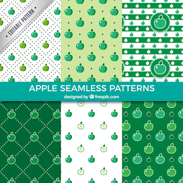 Free vector apple patterns