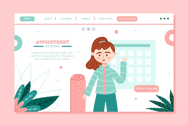 Free Vector appointment booking - landing page