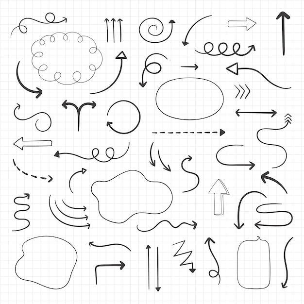 Free Vector arrow doodles set