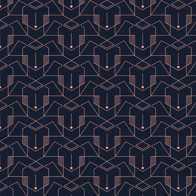 Free Vector art deco pattern design