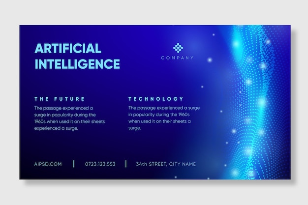 Free Vector artificial intelligence banner template