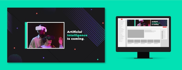 Artificial intelligence concept youtube channel art