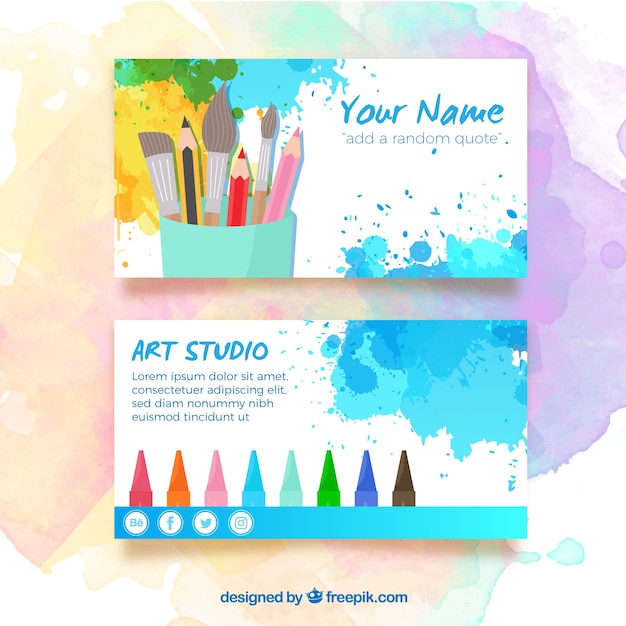 Free vector artist business card