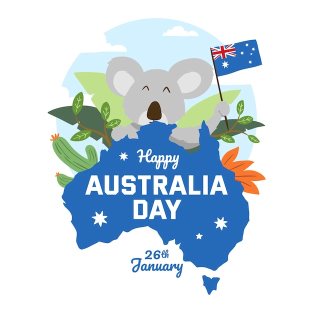 Free Vector artistic draw with australia design