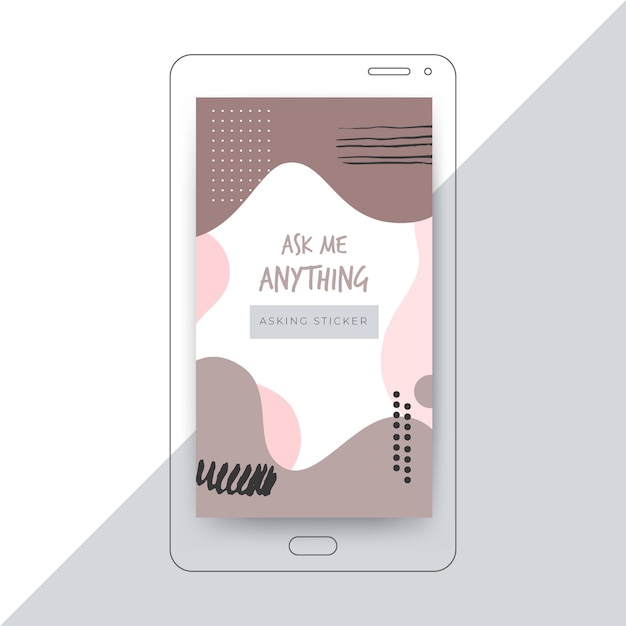 Free vector ask me anything instagram story template
