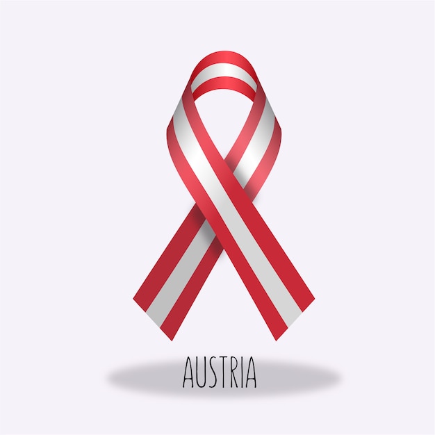 Free Vector austria flag ribbon design