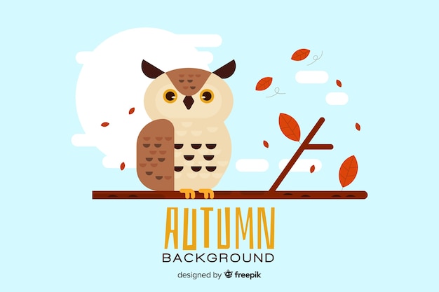 Free Vector autumn background in flat style