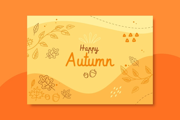 Autumn card template