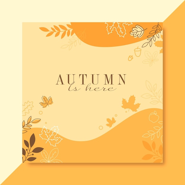 Autumn instagram post template