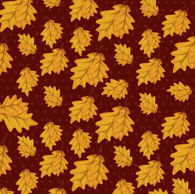 Free Vector autumn leafs pattern background