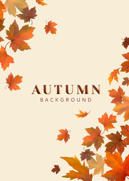 Free vector autumn leaves background