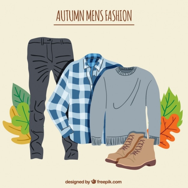 Free Vector autumn male clothing