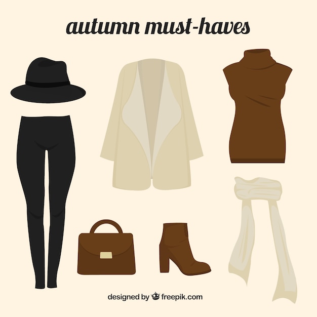 Free Vector autumn must haves design