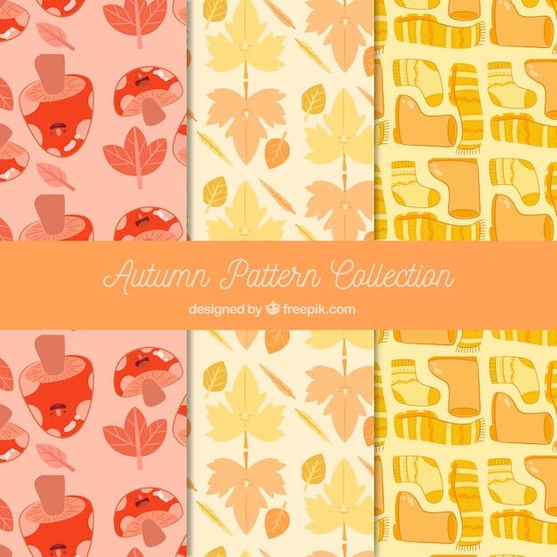 Free Vector autumn pattern collection