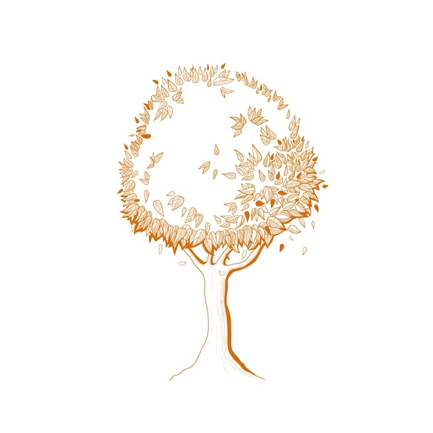 Free Vector autumn tree