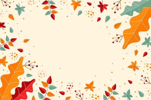 Autumn wallpaper with leafage