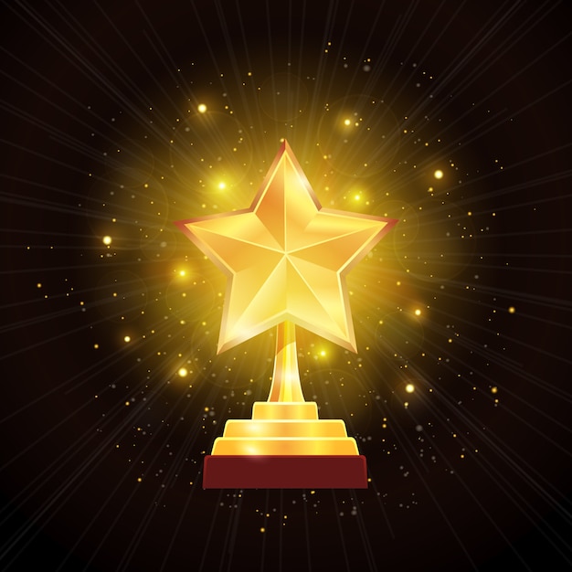 Free Vector award gold star 