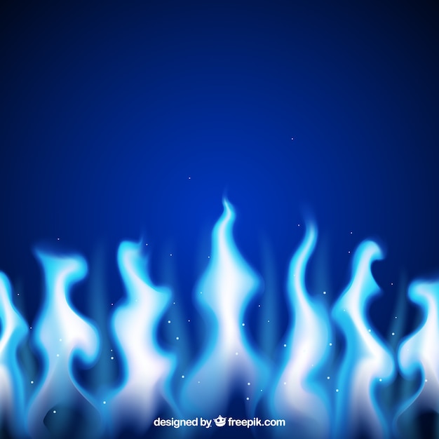 Free Vector awesome background of flames in blue tones