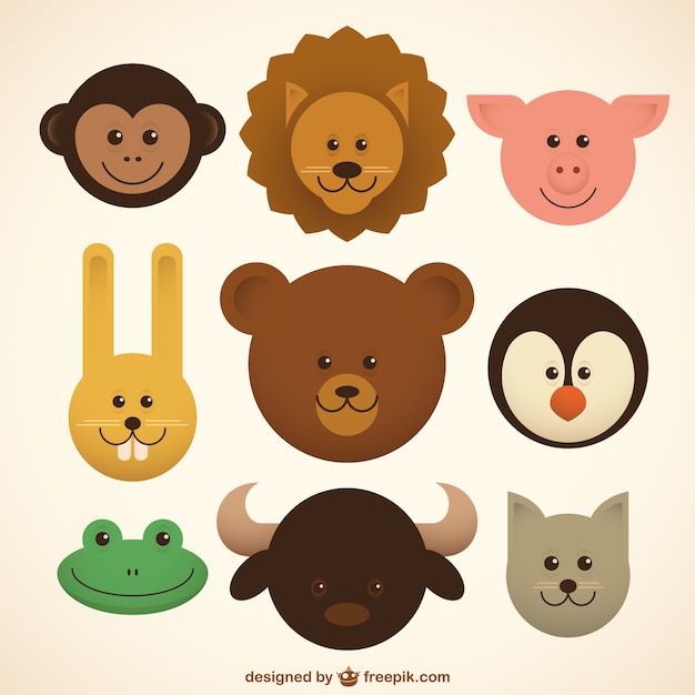 Free vector baby animals icons