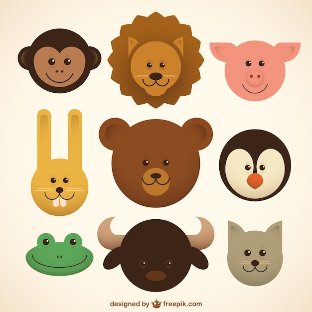 Free Vector baby animals icons