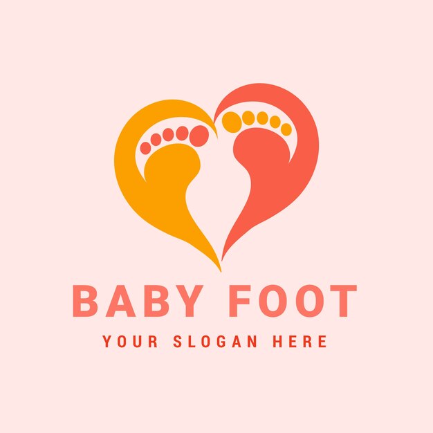 Baby foot logo design template