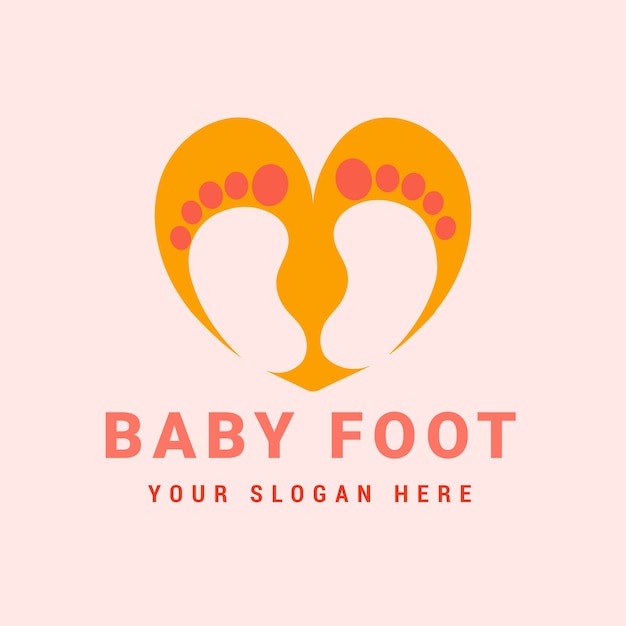 Baby foot logo design template