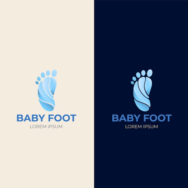 Free Vector baby foot logo design template