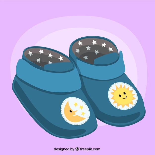 Free vector baby slippers
