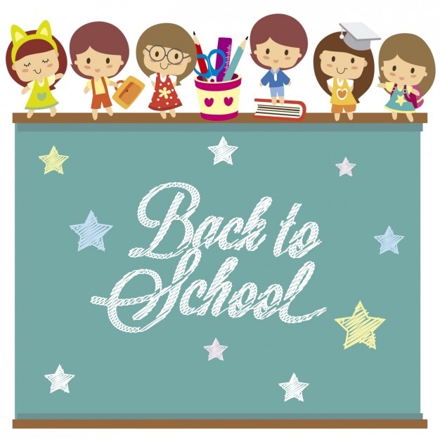 Free Vector back to school background