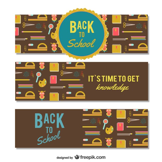 Back to school banner templates