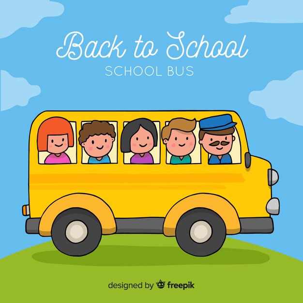 Back to school bus background