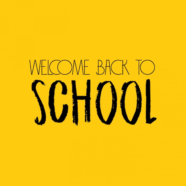 Back to School design with yellow background vector 