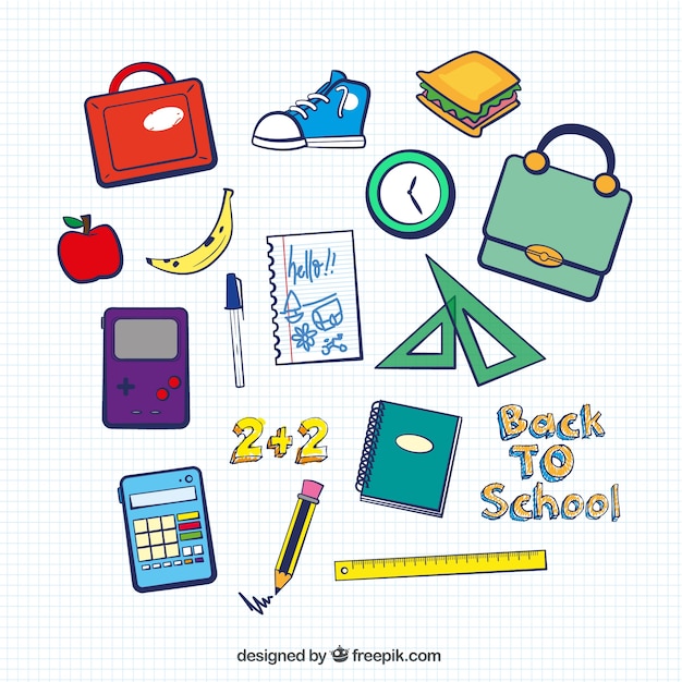 Free Vector back to school elements