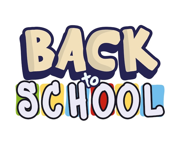 Free Vector back to school font icon isolated