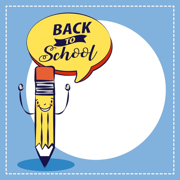 Free vector back to school illustration pencil school elemnts illustration