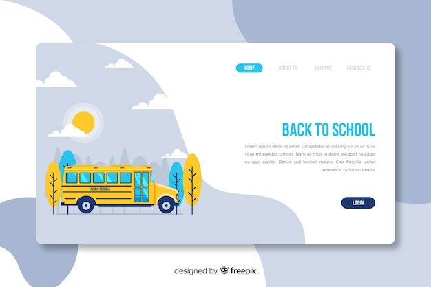 Back to school landing page