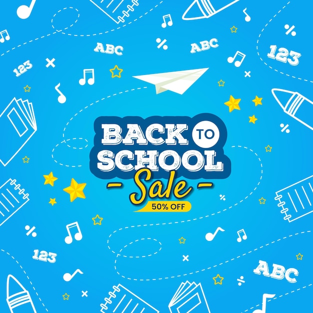 Free vector back to school sale