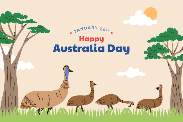 Free Vector background for australia national day celebration