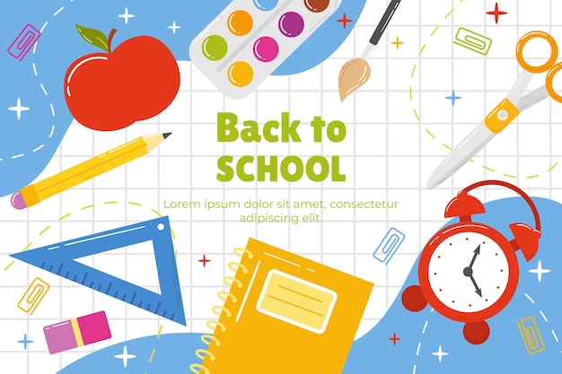 Free vector background for back to school season