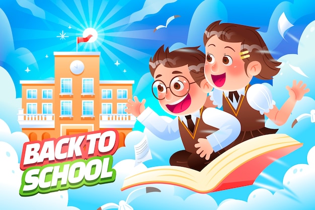 Free vector background for back to school season