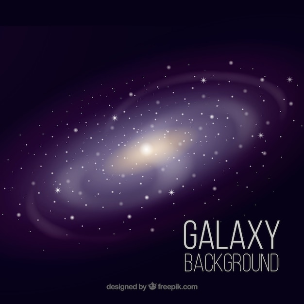 Free Vector background of bright galaxy