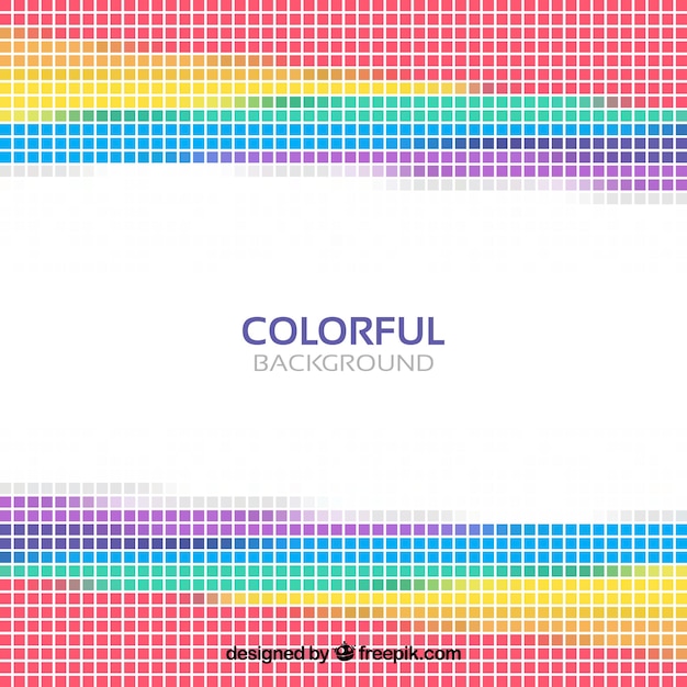 Free Vector background of colorful squares