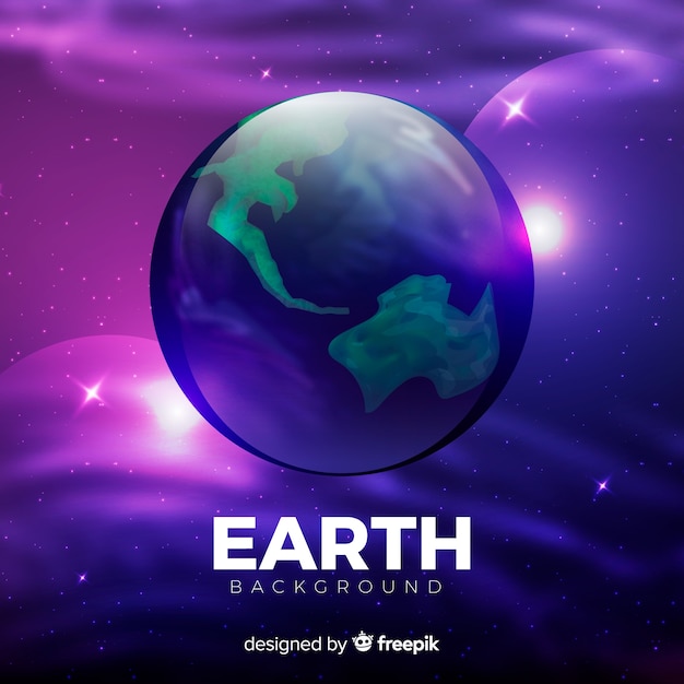 Free Vector background of the earth in the universe