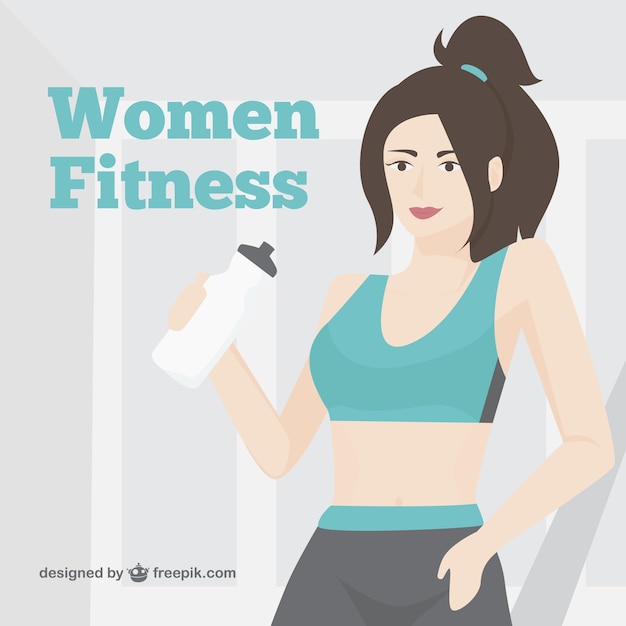 Free Vector background of fit girl