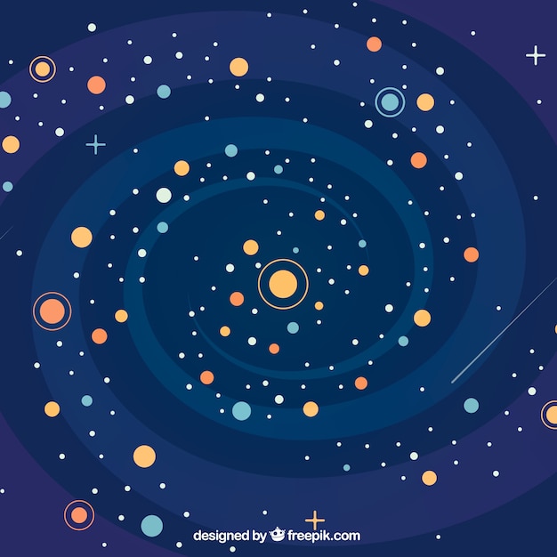 Free Vector background of galaxy and spiral